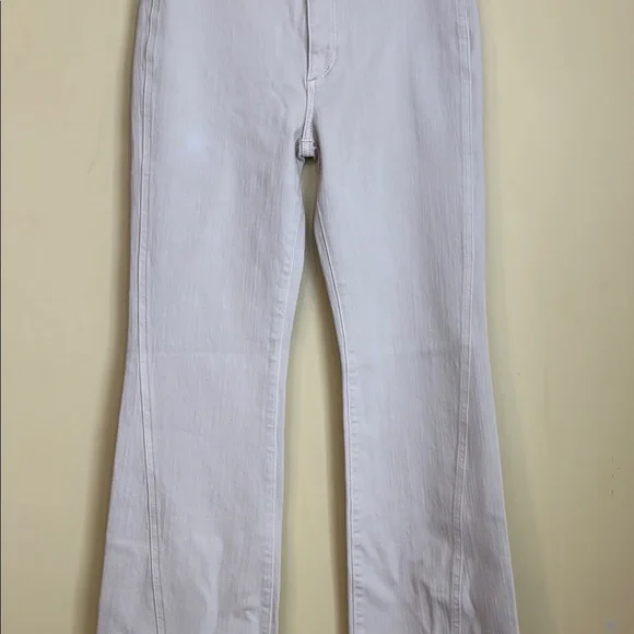 DL1961 Bridget Instasculpt High Rise Bootcut Hem Split Jeans Ecru Size 26 - Picture 5 of 17